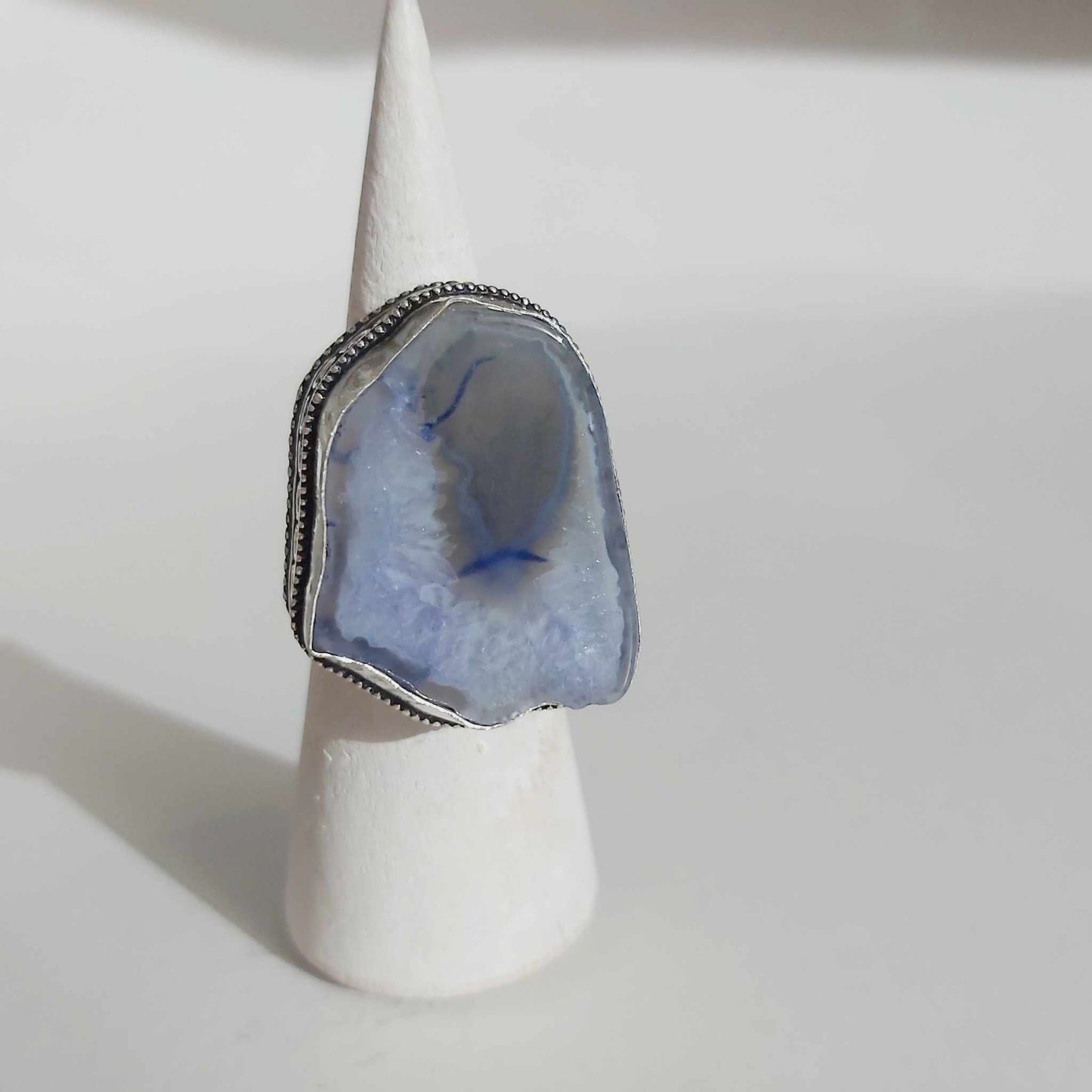 Agate Physical Wellbeing Gemstone Ring US 7 (E2408)