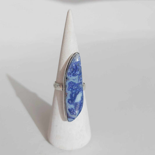 Agate Physical Wellbeing Gemstone Ring US 8.5 (E2414)