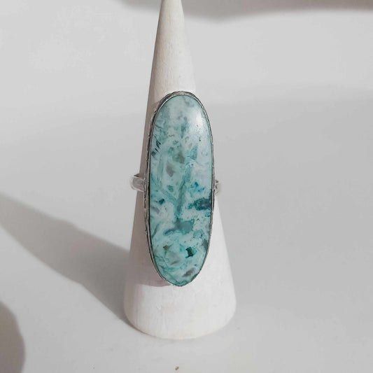 Agate Physical Wellbeing Gemstone Ring US 10 (E2432)