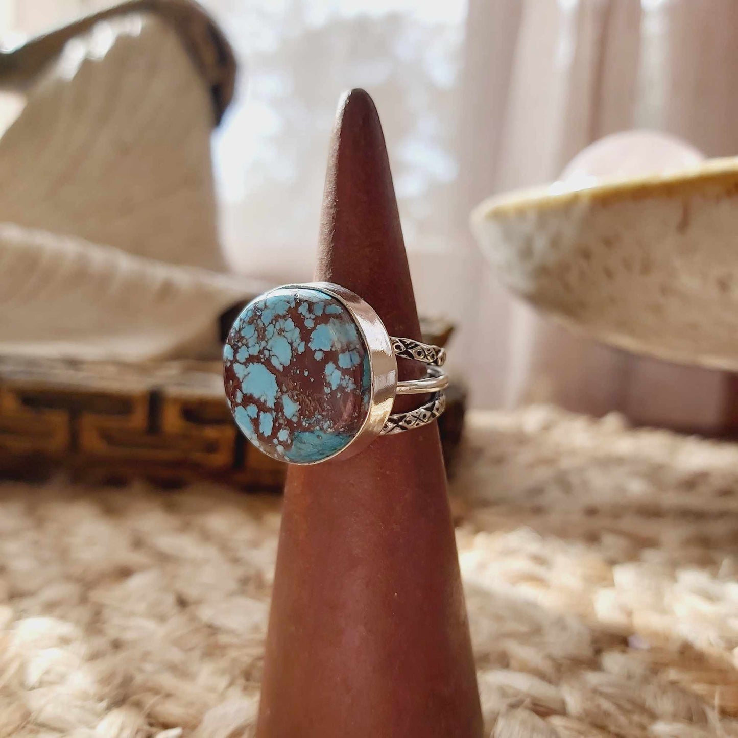 Turquoise Acceptance Gemstone Ring Size US 6.5 (E2503)
