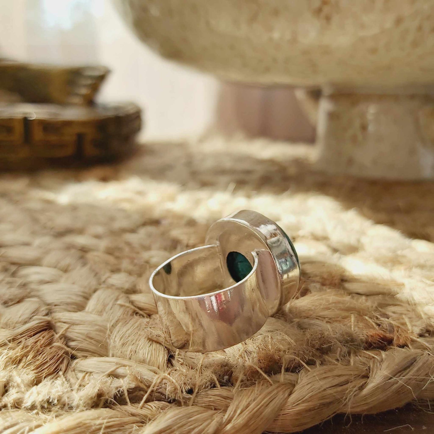 Turquoise Acceptance Gemstone Ring Size US 7 (E2504)