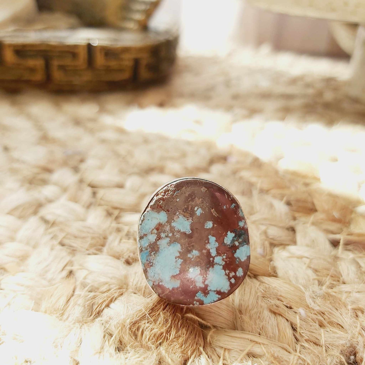 Turquoise Acceptance Gemstone Ring Size US 7 (E2506)