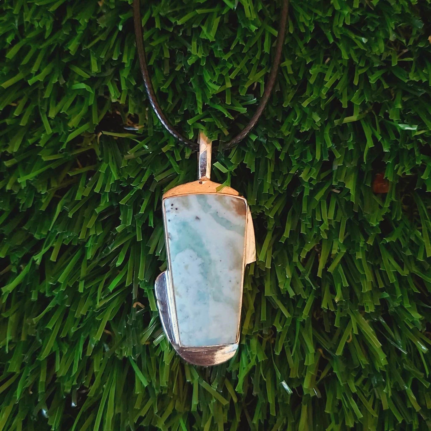Larimar Goddess Pendant Necklace (E2511)