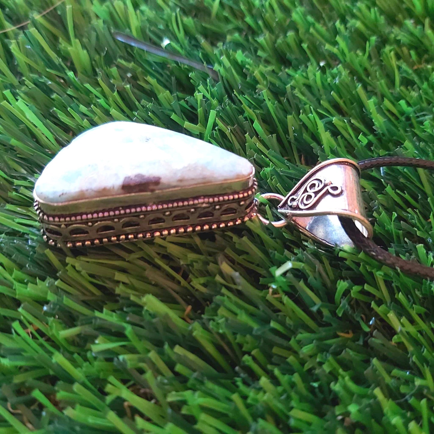 Larimar Goddess Pendant Necklace (E2516)