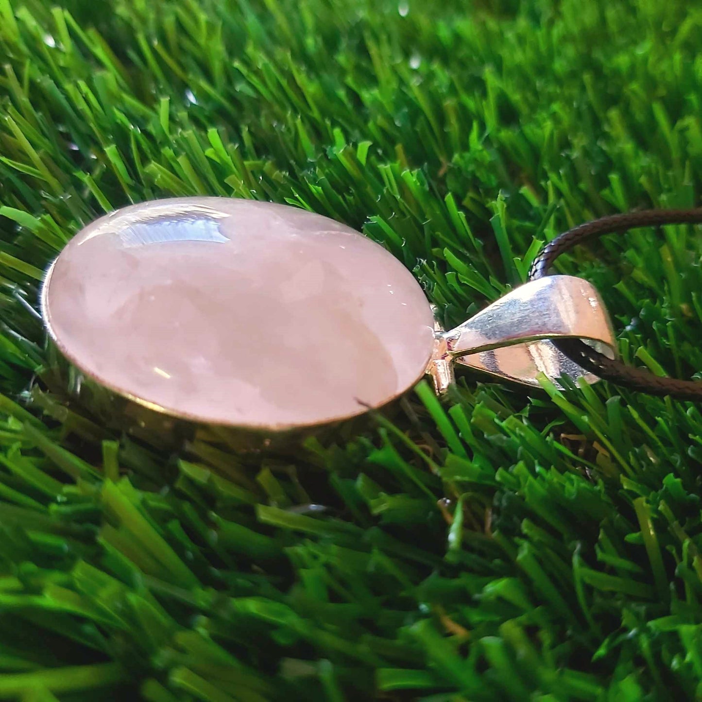 Rose Quartz True Love Gemstone Pendant (E2522)