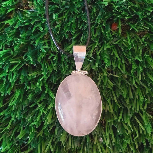 Rose Quartz True Love Gemstone Pendant (E2522)