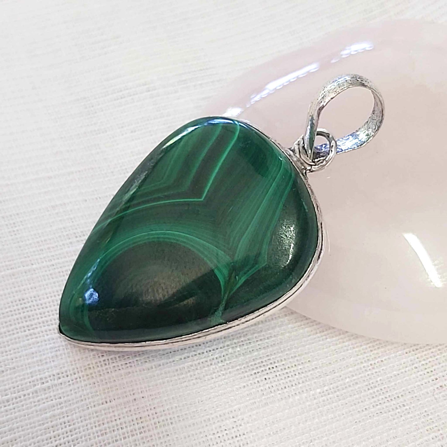 Malachite Crystal Positive Change Pendant (E698)