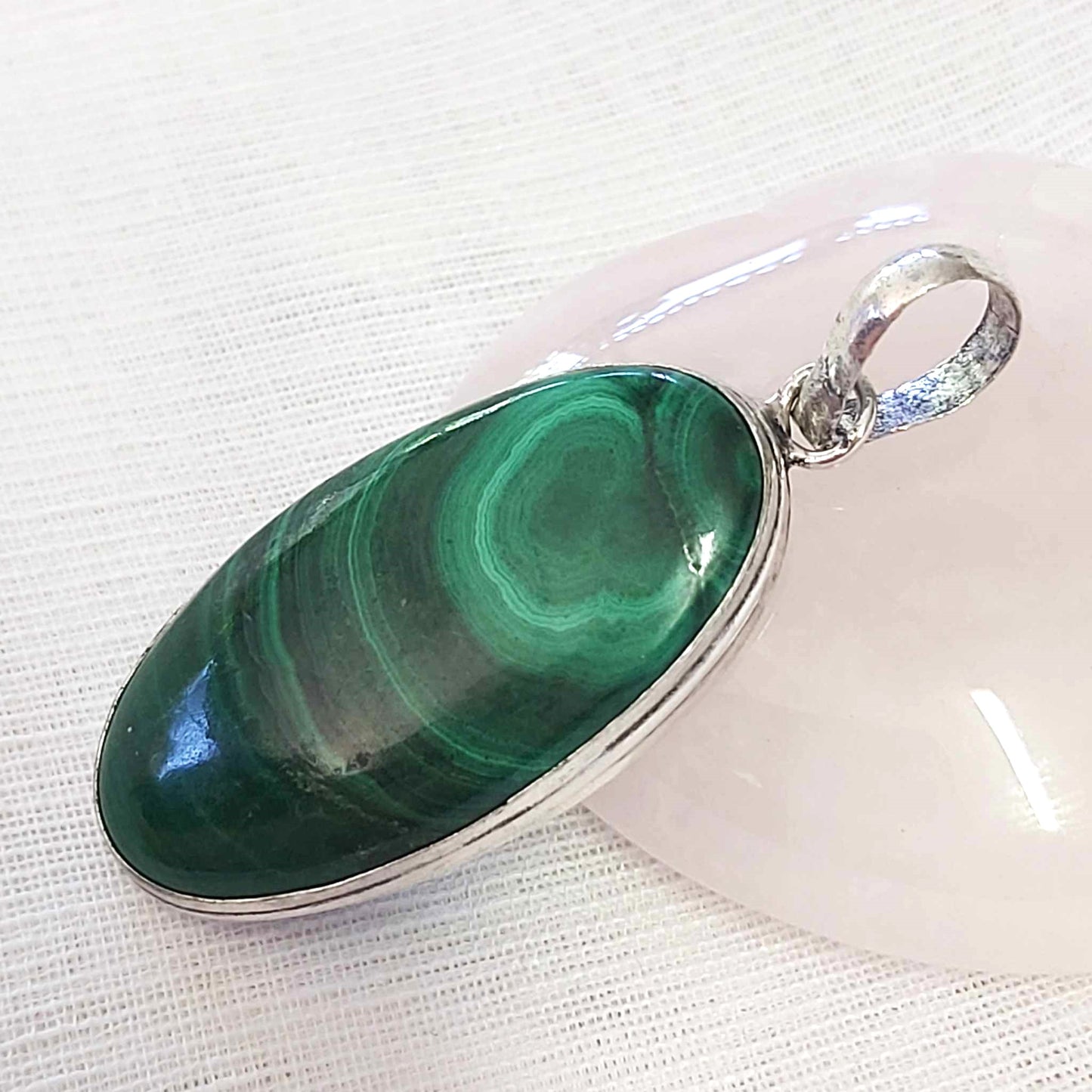 Malachite Crystal Positive Change Pendant (E699)