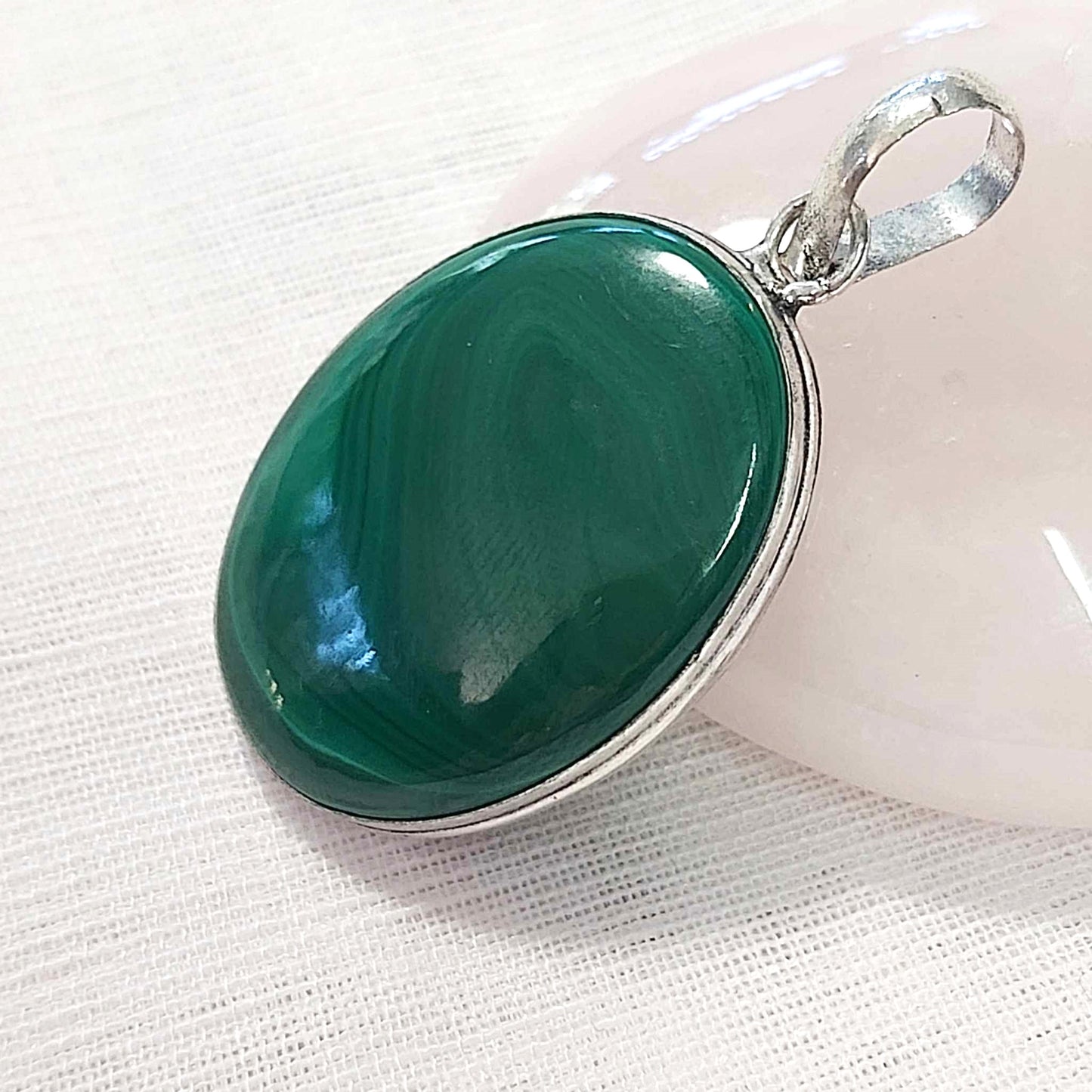 Malachite Crystal Positive Change Pendant (E701)