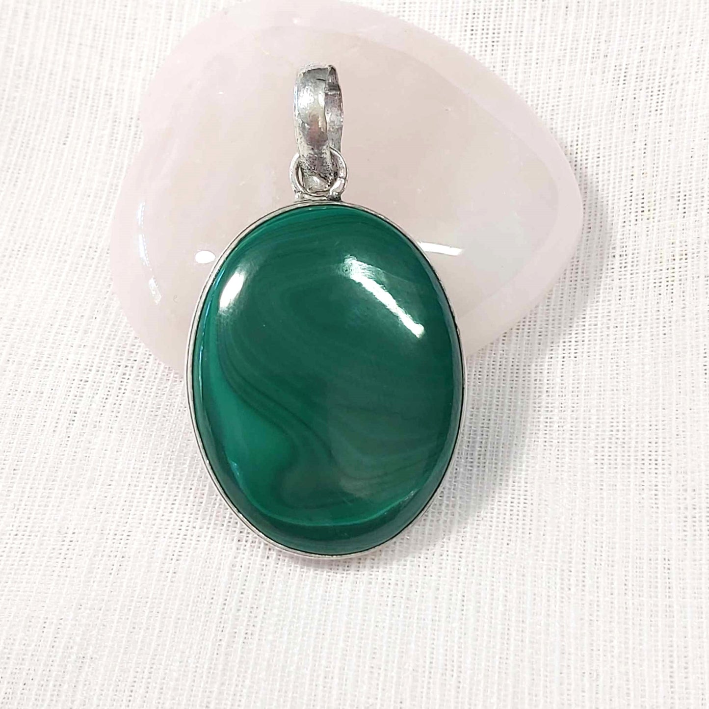 Malachite Crystal Positive Change Pendant (E701)