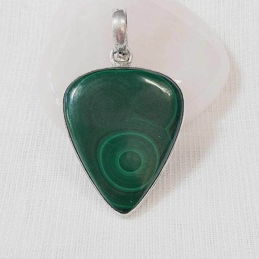 Malachite Crystal Positive Change Pendant  (E703)