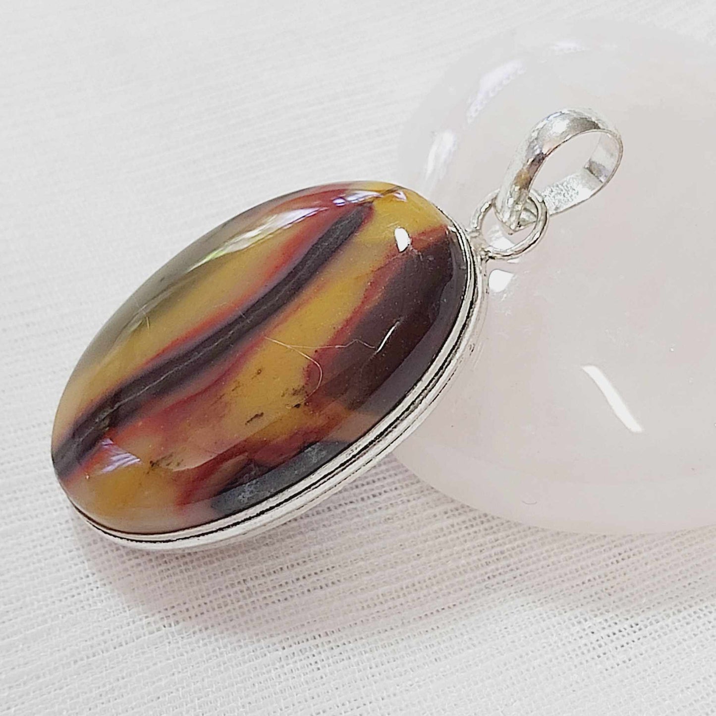 Mookaite Australian Gemstone Crystal Pendant (E711)