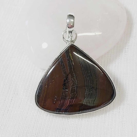 Tiger Eye Gemstone Crystal Pendant (E764)