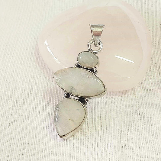 Moonstone Gemstone Crystal Pendant (E868)