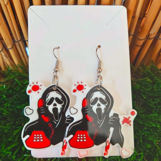 Handmade Horror Scream Earrings