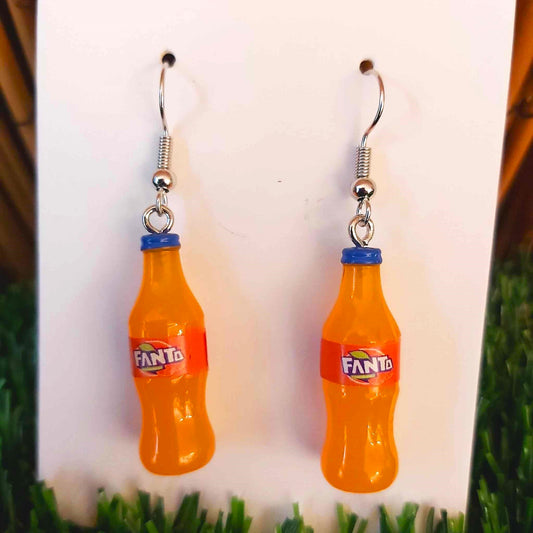 Handmade Fanta Bottle Earrings