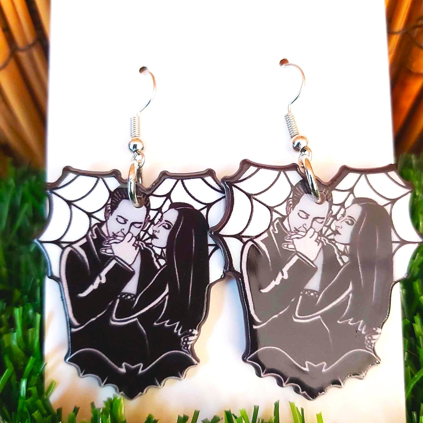 Handmade Horror Adams Family Earrings