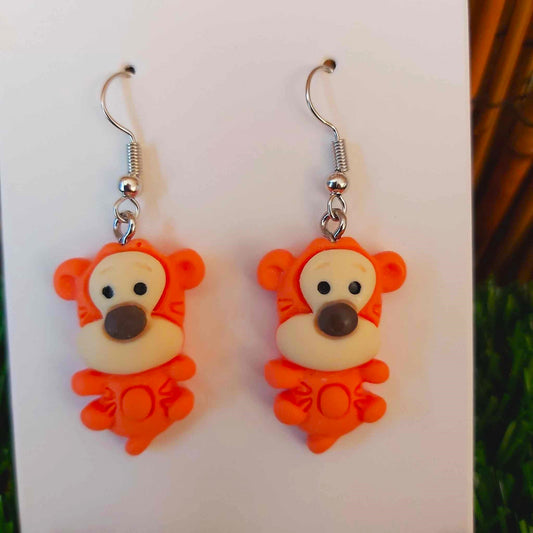 Handmade Winnie The Pooh Tigger Earrings