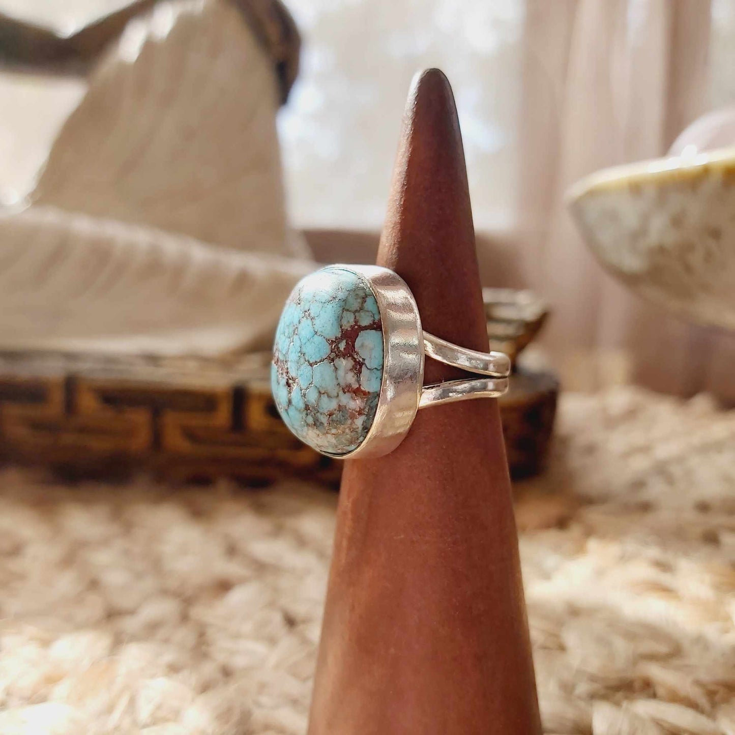 Turquoise Acceptance Gemstone Ring Size US 6 (E2493)