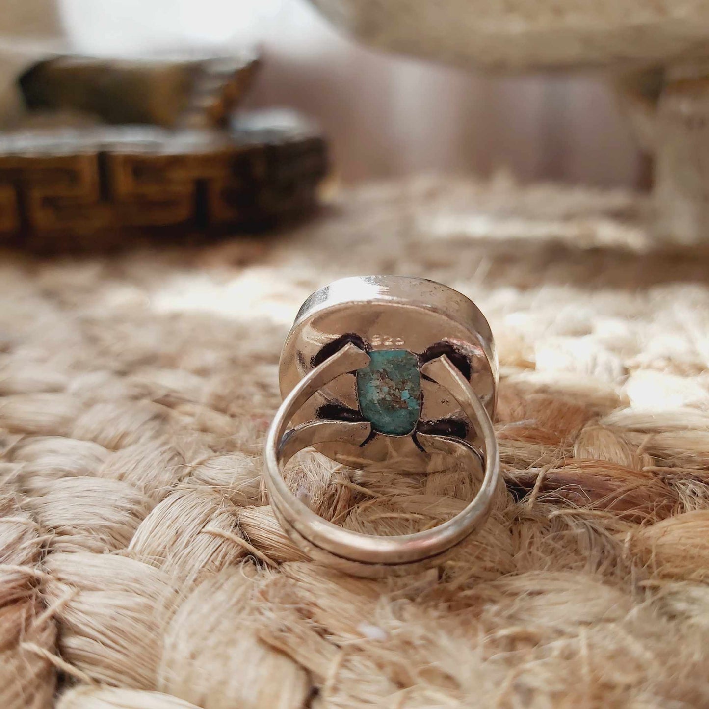 Turquoise Acceptance Gemstone Ring Size US 6 (E2493)