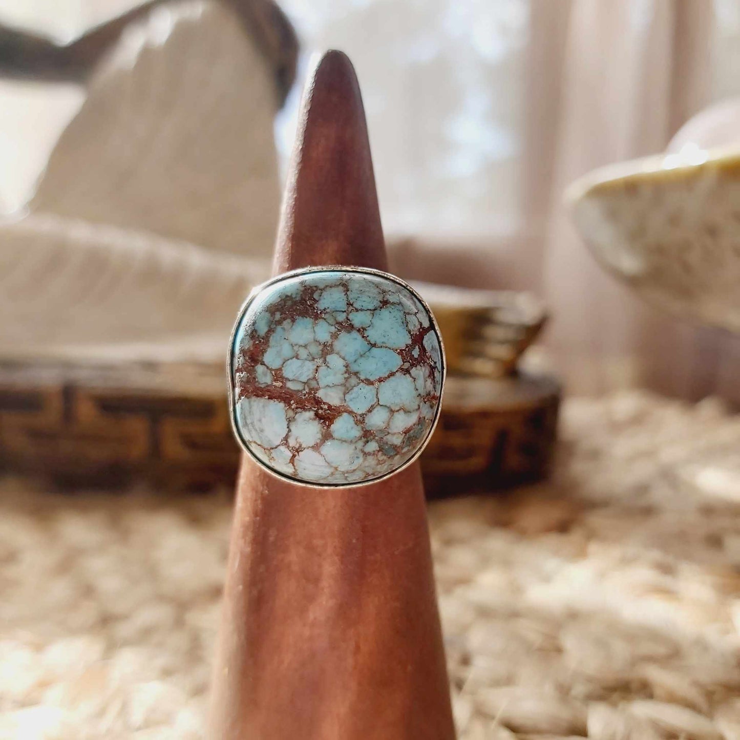 Turquoise Acceptance Gemstone Ring Size US 6 (E2493)