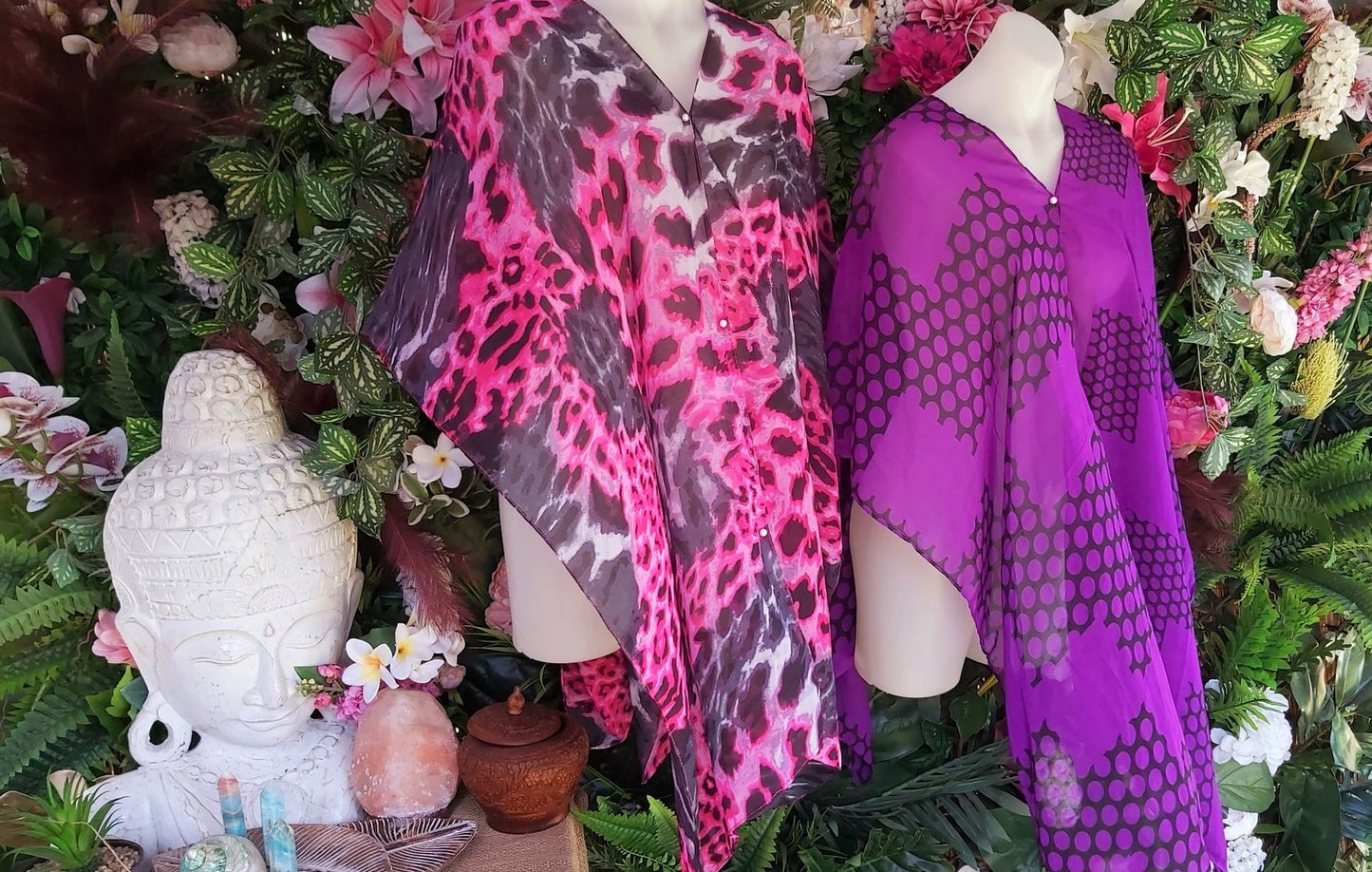 Oversized Relax Fit Beach Cover-Up Bohemian Kaftan 2 Pack Size 12-14