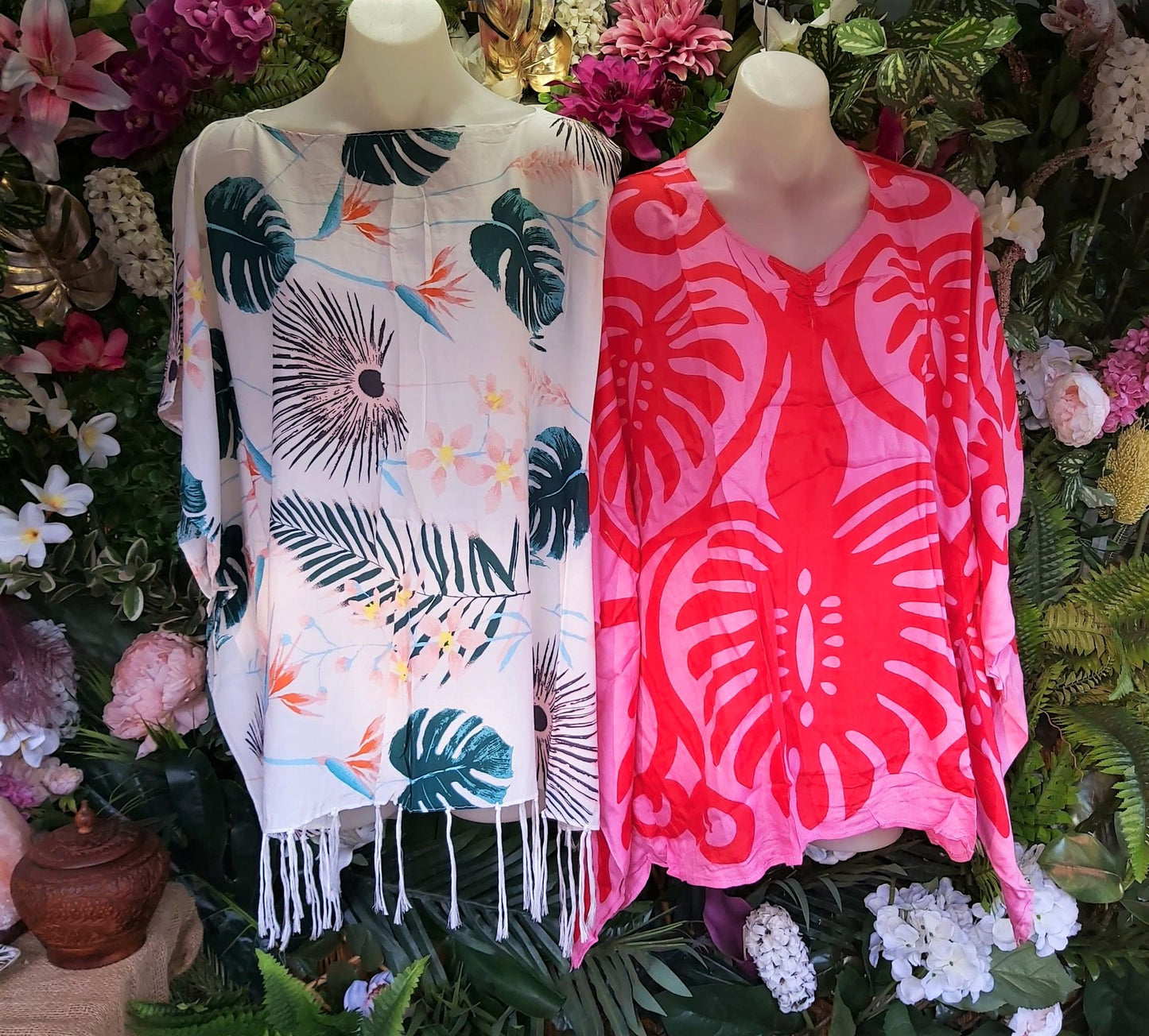 Oversized Beach Summer Bohemian Kaftan 2 Pack Size 16-20
