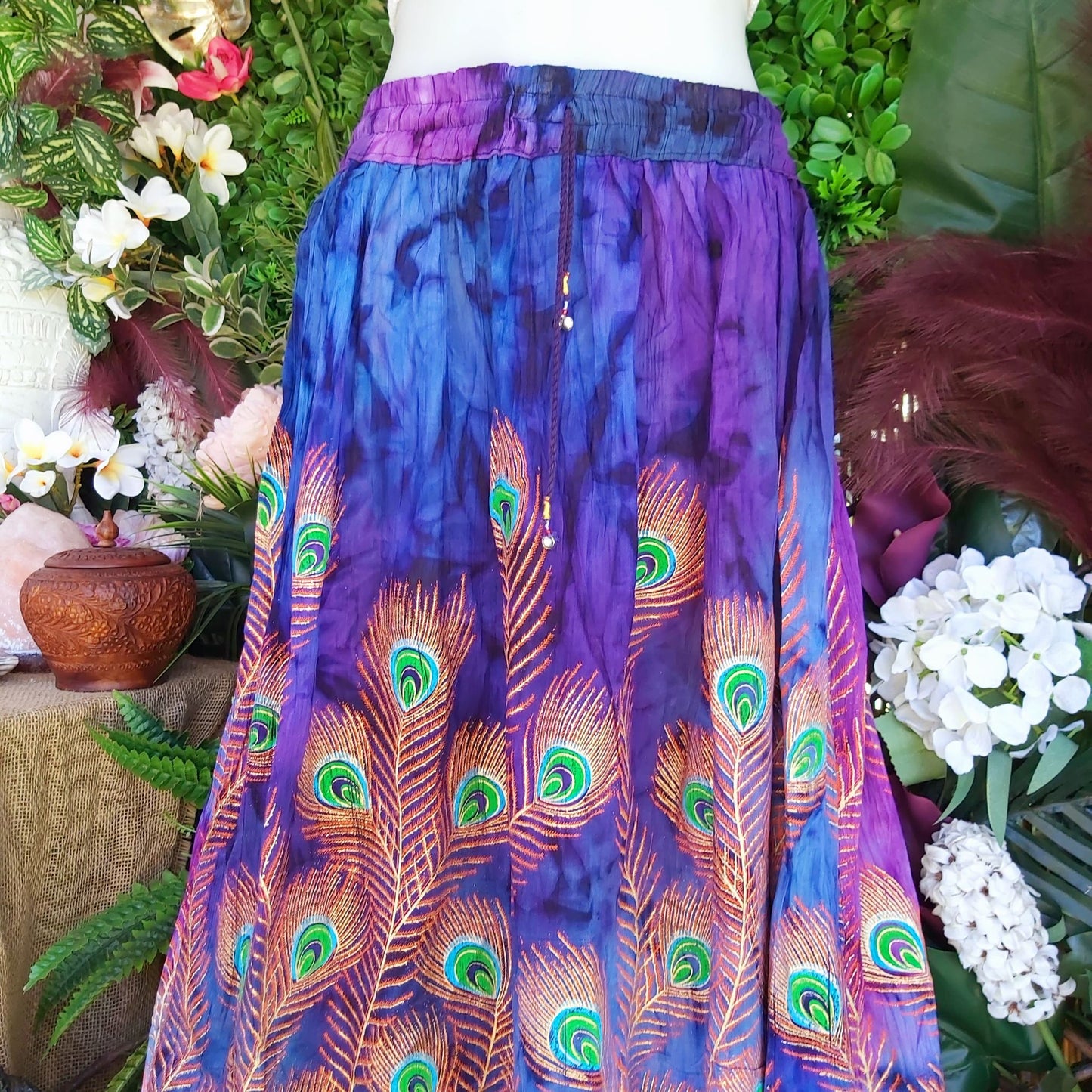 Tie Dye Gypsy Bohemian Maxi Skirt Size 14/16