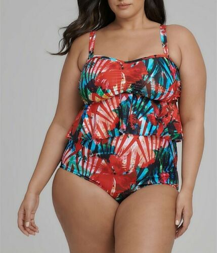 Plus Size Taking Shape Colourful Bikini Top With Removable Straps