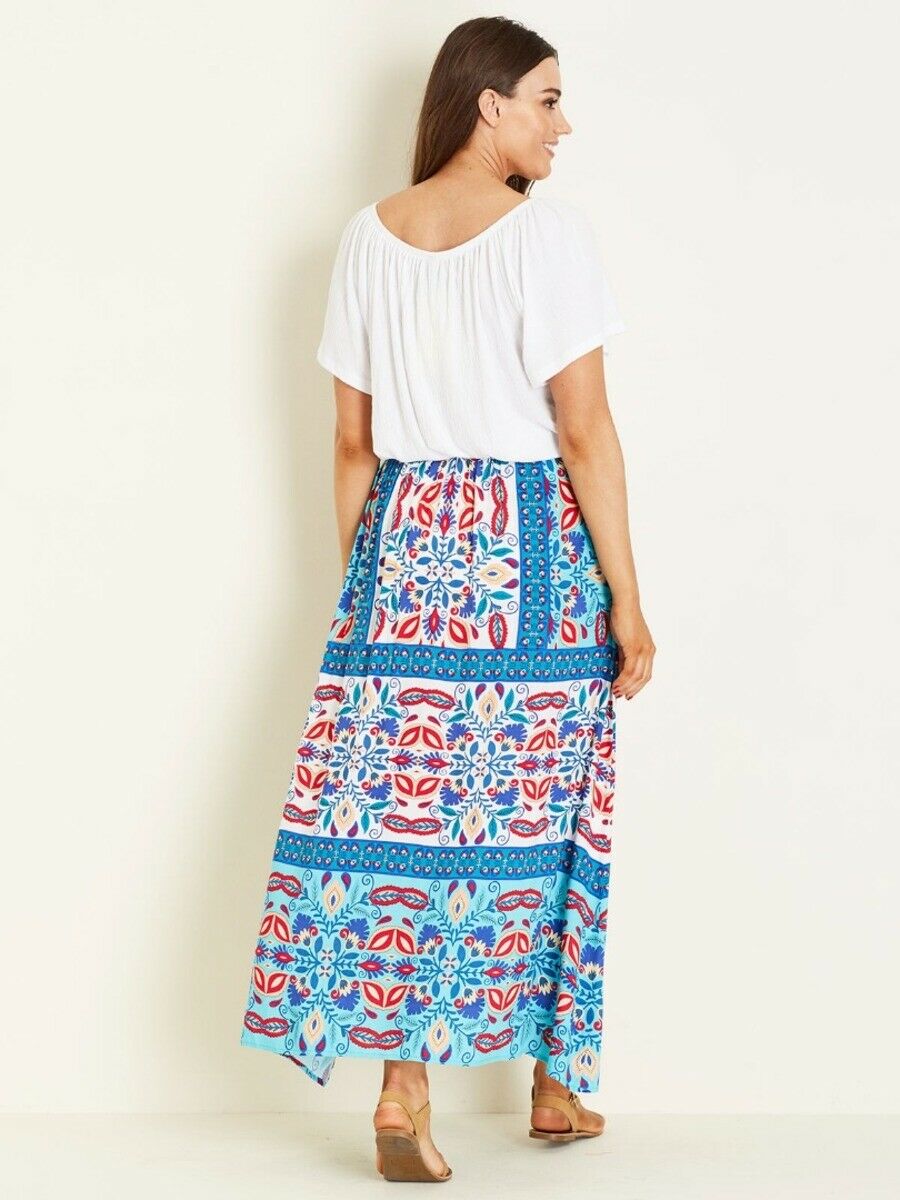 Crossroads Floral Bohemian Maxi Skirt