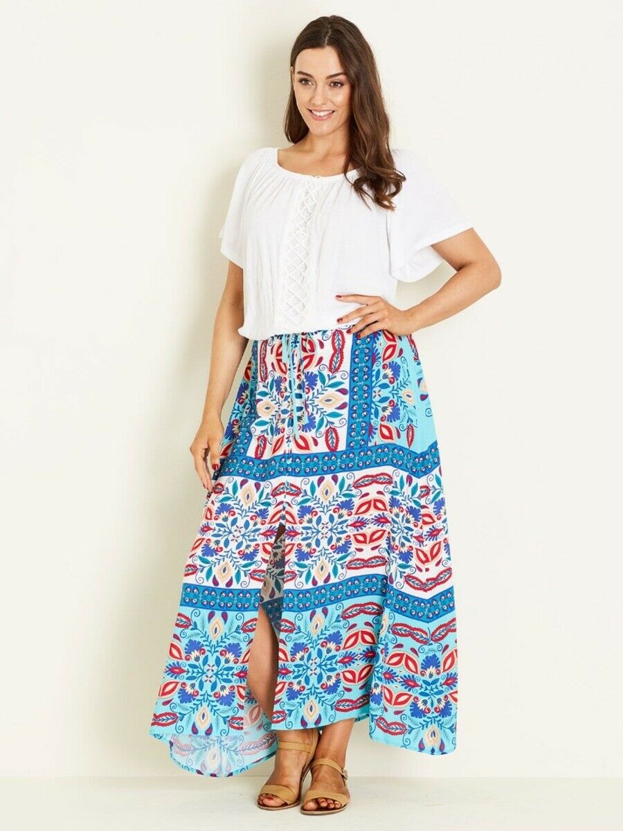 Crossroads Floral Bohemian Maxi Skirt