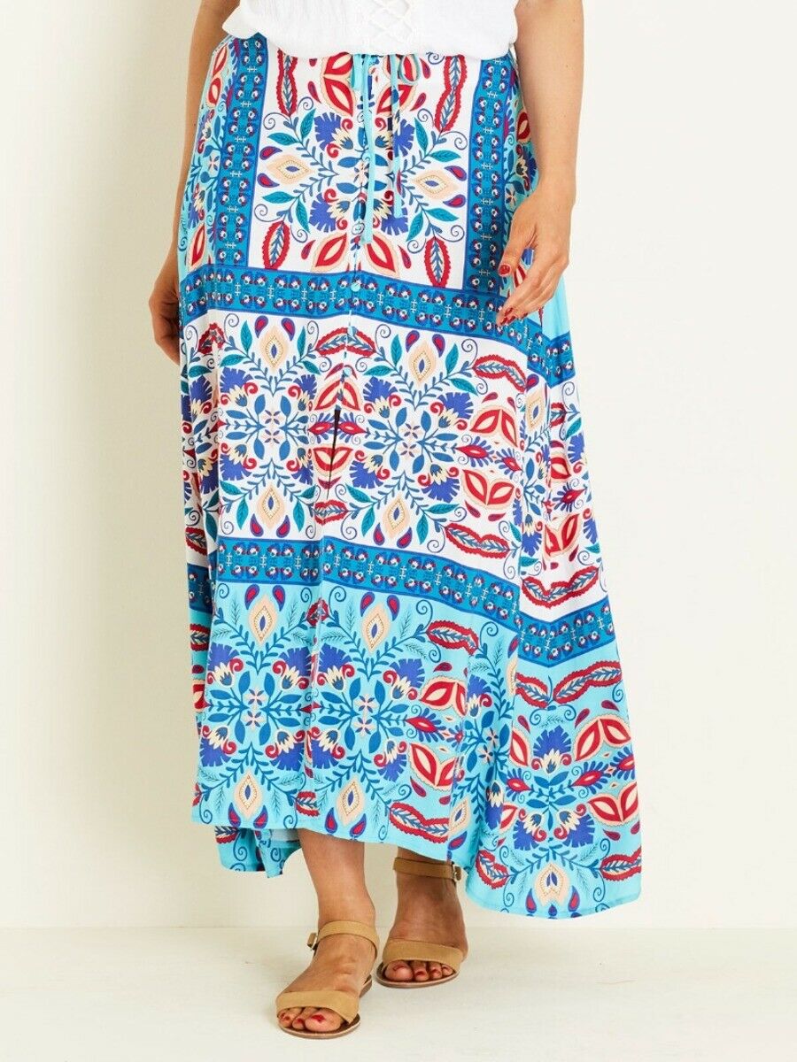 Crossroads Floral Bohemian Maxi Skirt