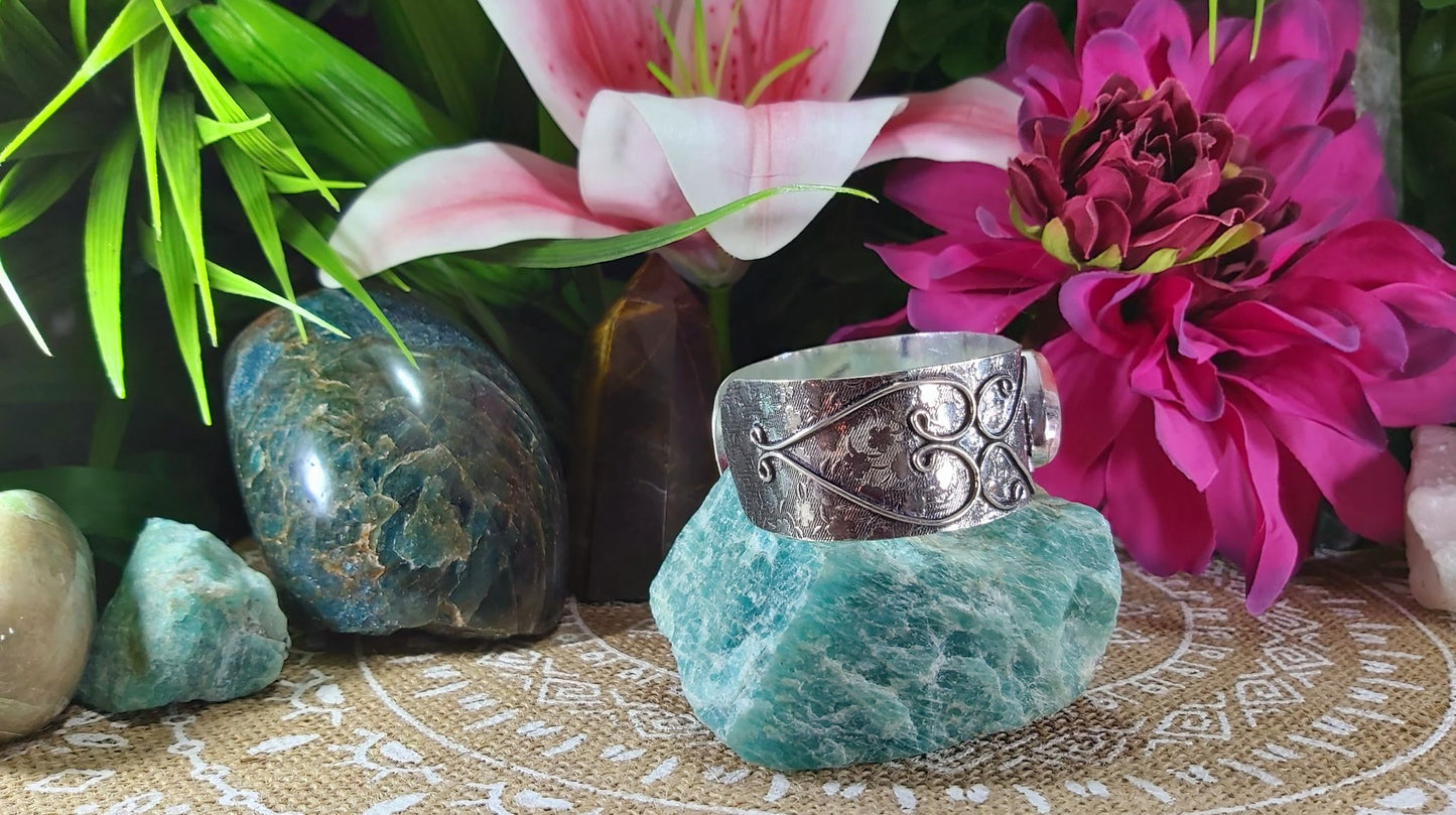 Rhodochrosite Inner Peace Bangle Bracelet (B101)