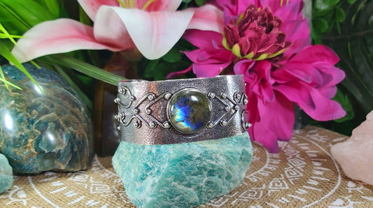Labradorite Inner Spirit Gemstone Bangle (B111)