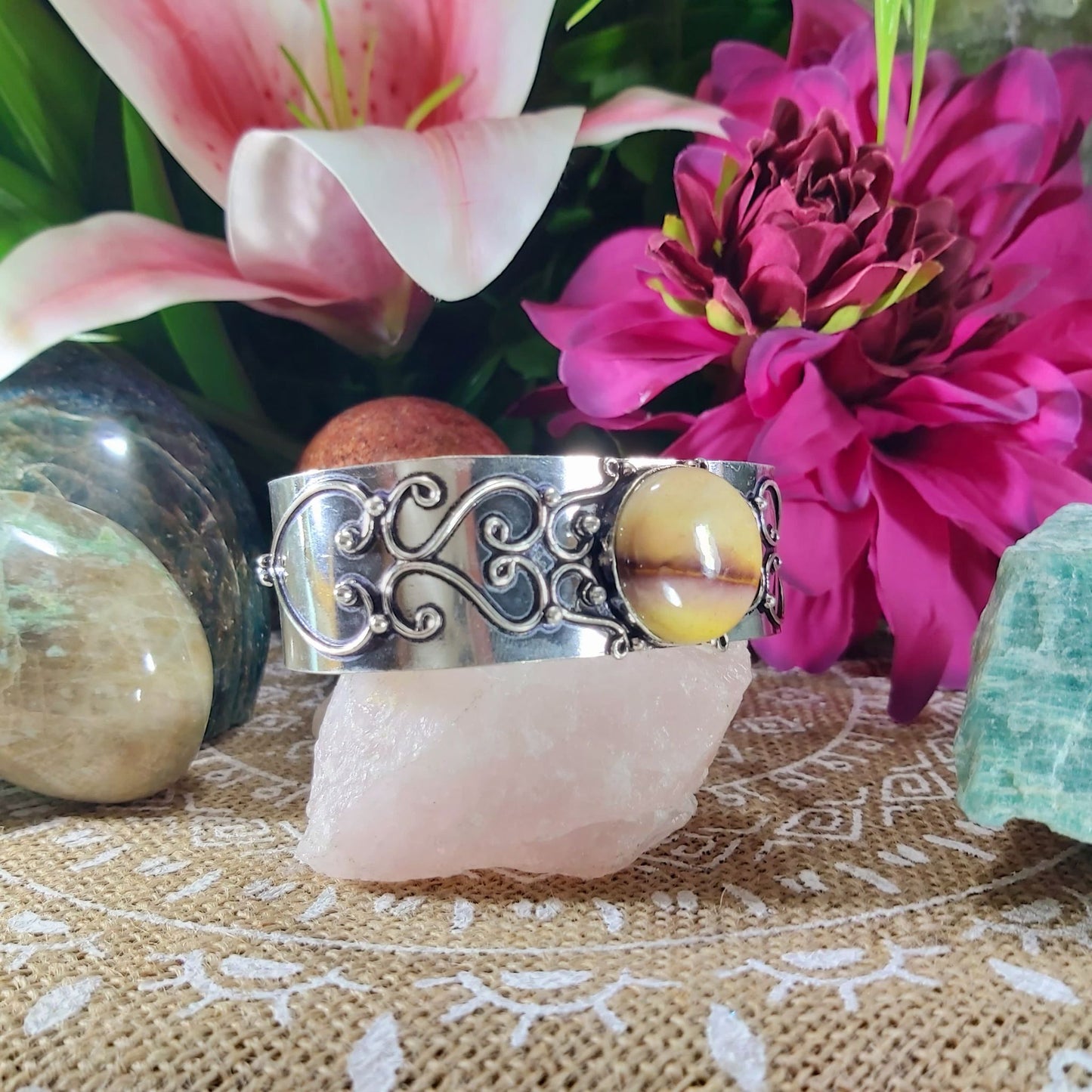 Mookaite Mother Earth Bangle Bracelet (B116)