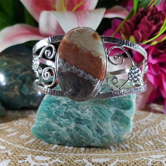 Agate Stability Bangle Bracelet (B129)