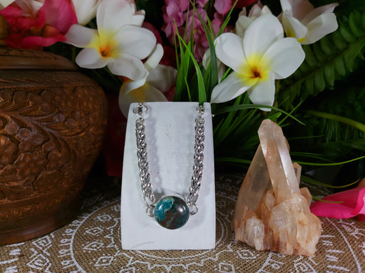 African Turquoise Gemstone Bracelet 20 cm (B16)