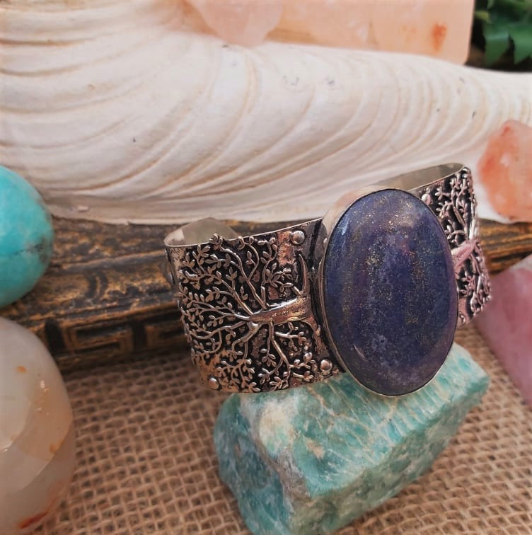 Lapis Lazuli Truth & Compassion Gemstone Bangle (B170)