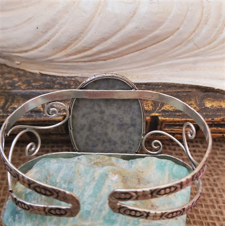 Lapis Lazuli Truth & Compassion Gemstone Bangle (B171)