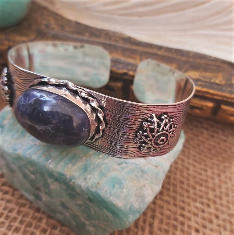 Sodalite Intuition Gemstone Bangle (B179)