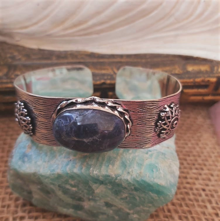 Sodalite Intuition Gemstone Bangle (B179)