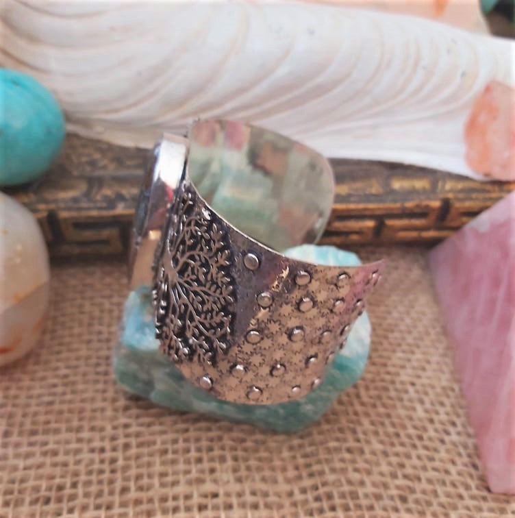 Chrysocolla Heart Chakra Gemstone Bangle (B192)