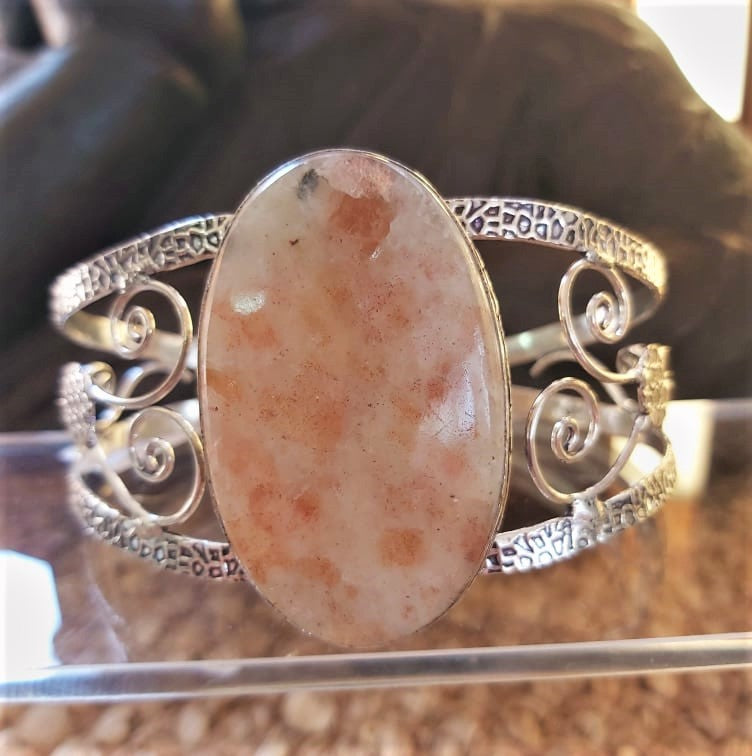 Sunstone Crystal Gemstone Creativity Bangle (B203)