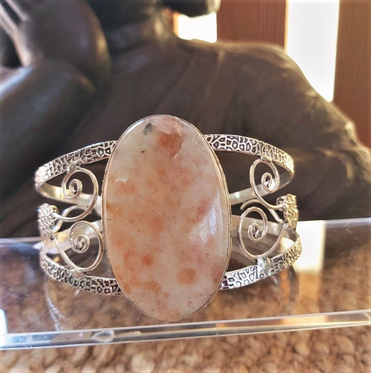 Sunstone Crystal Gemstone Creativity Bangle (B203)