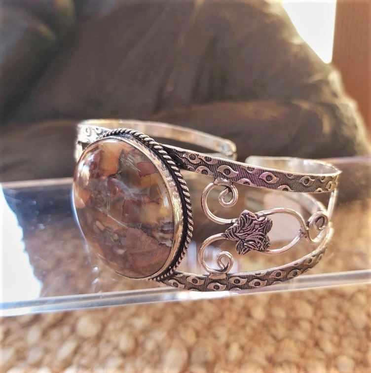 Agate Stability Bangle Bracelet (B205)