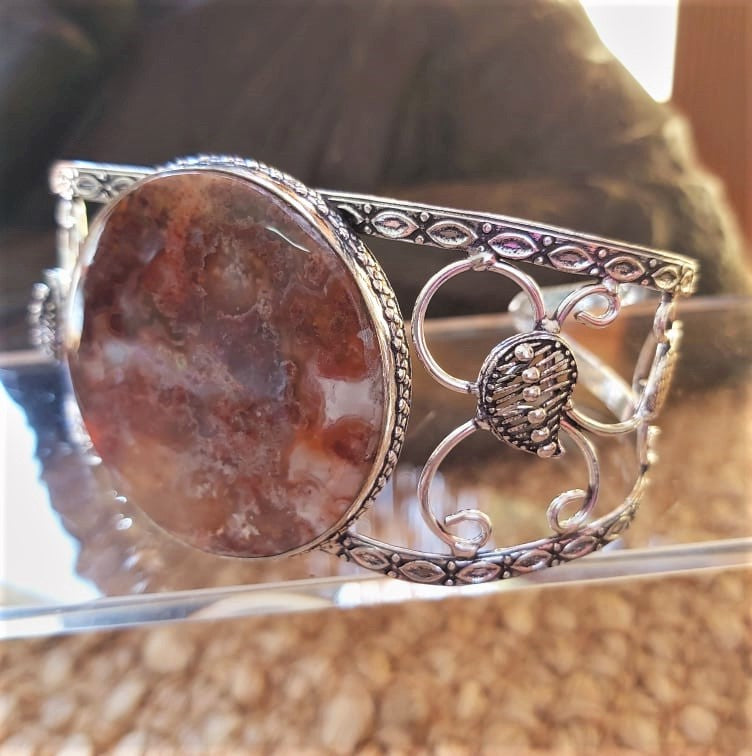 Agate Stability Bangle Bracelet (B206)