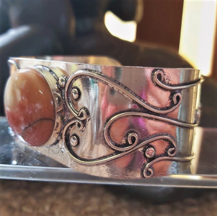 Mookaite Mother Earth Bangle Bracelet (B210)