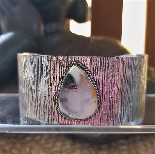 Dendritic Opal Spiritual Growth Adjustable Bangle (B216)