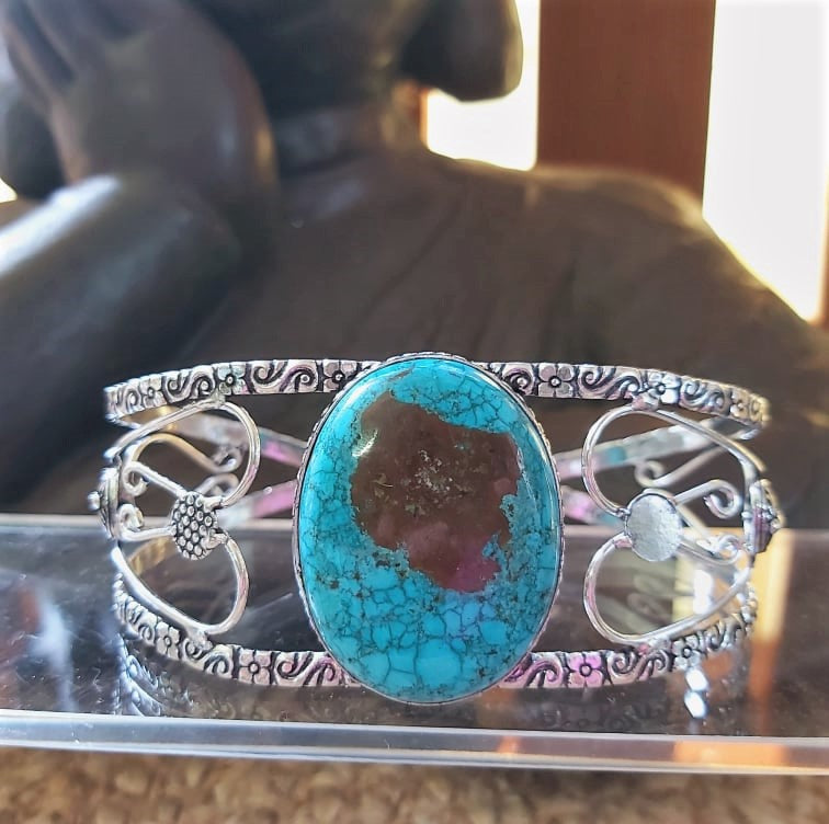 Turquoise Acceptance & Forgiveness Bangle Bracelet (B220)
