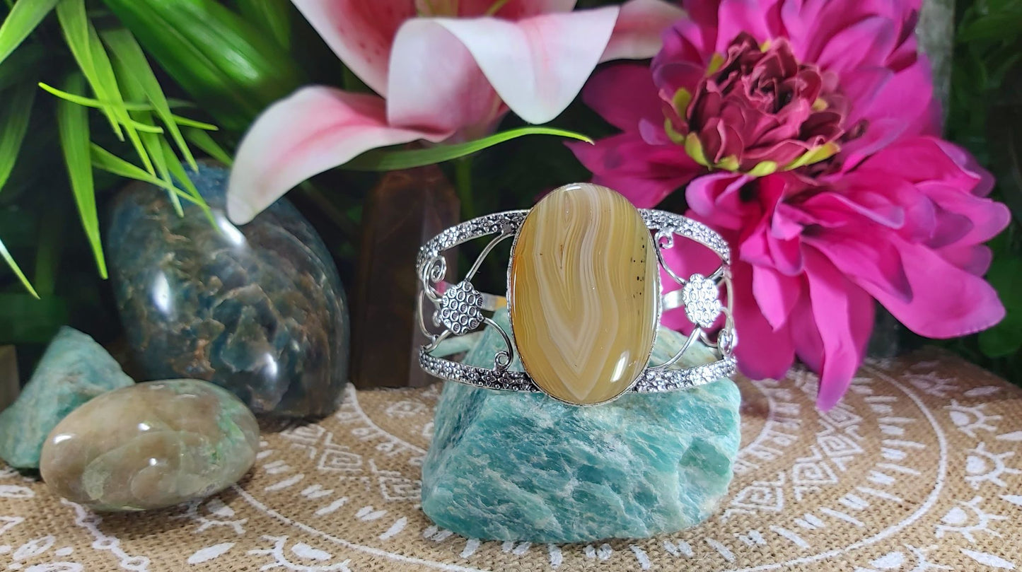 Agate Stability Bangle Bracelet (B89)